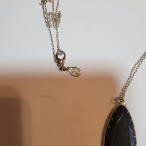 Dark Romantic Goth Black Pendant‎ Necklace By Express EUC